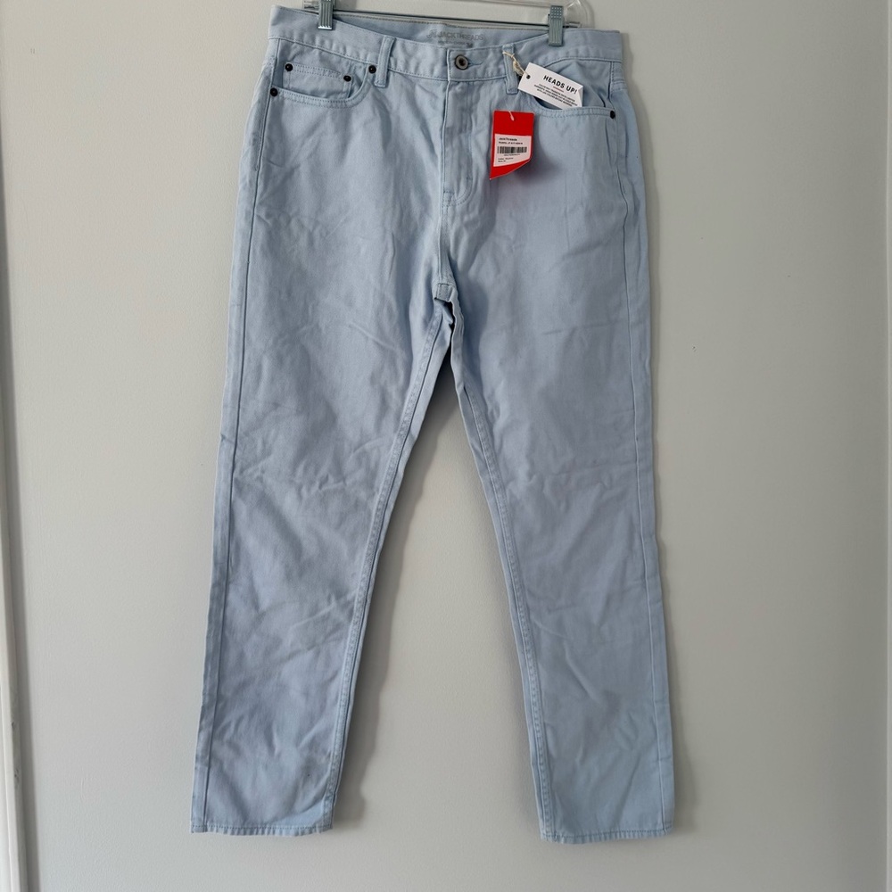 NWT JackThreads Jeans Mens 34 Classics Skyway Light Blue Slim Straight